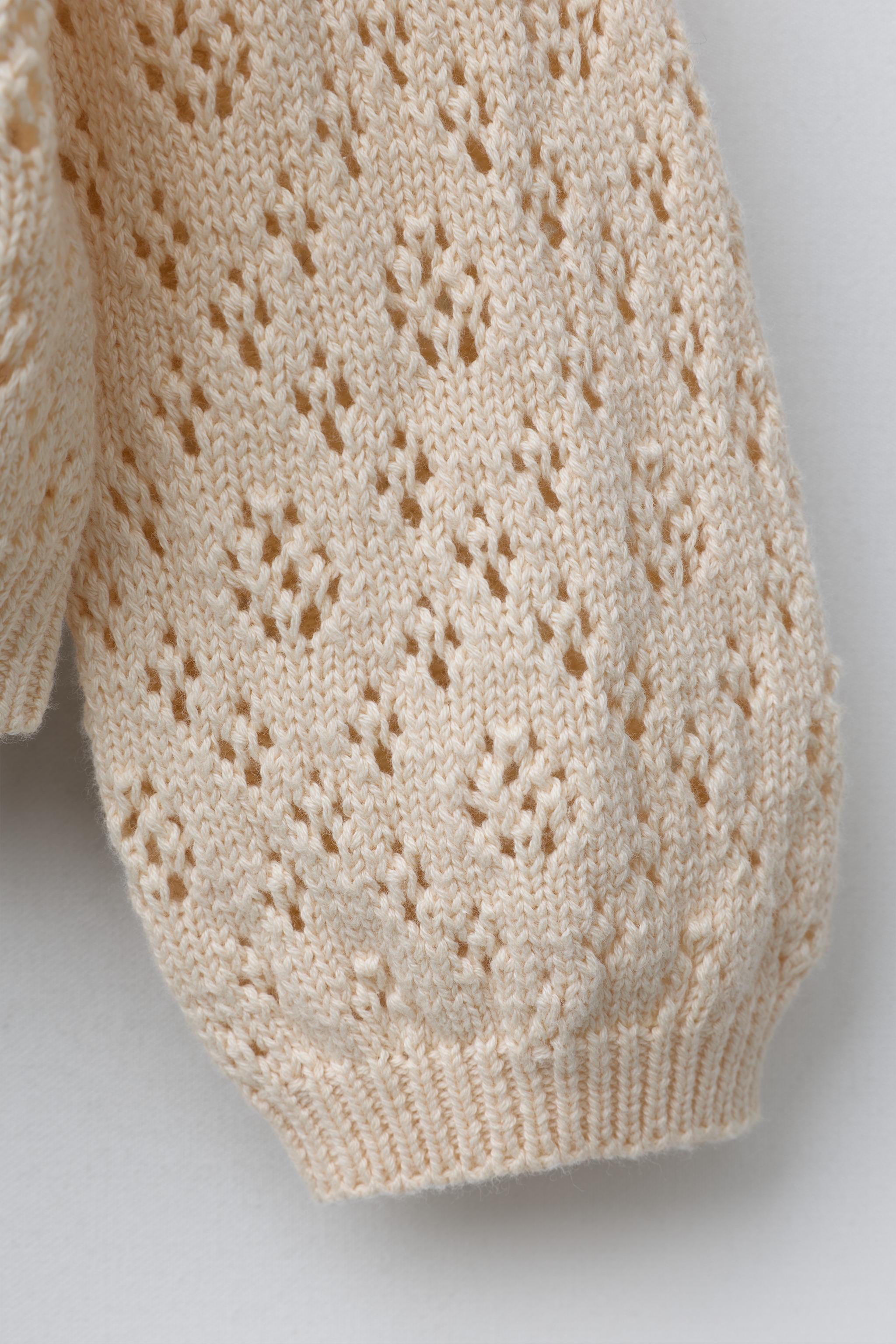 EMBROIDERED FLORAL OPENWORK CARDIGAN